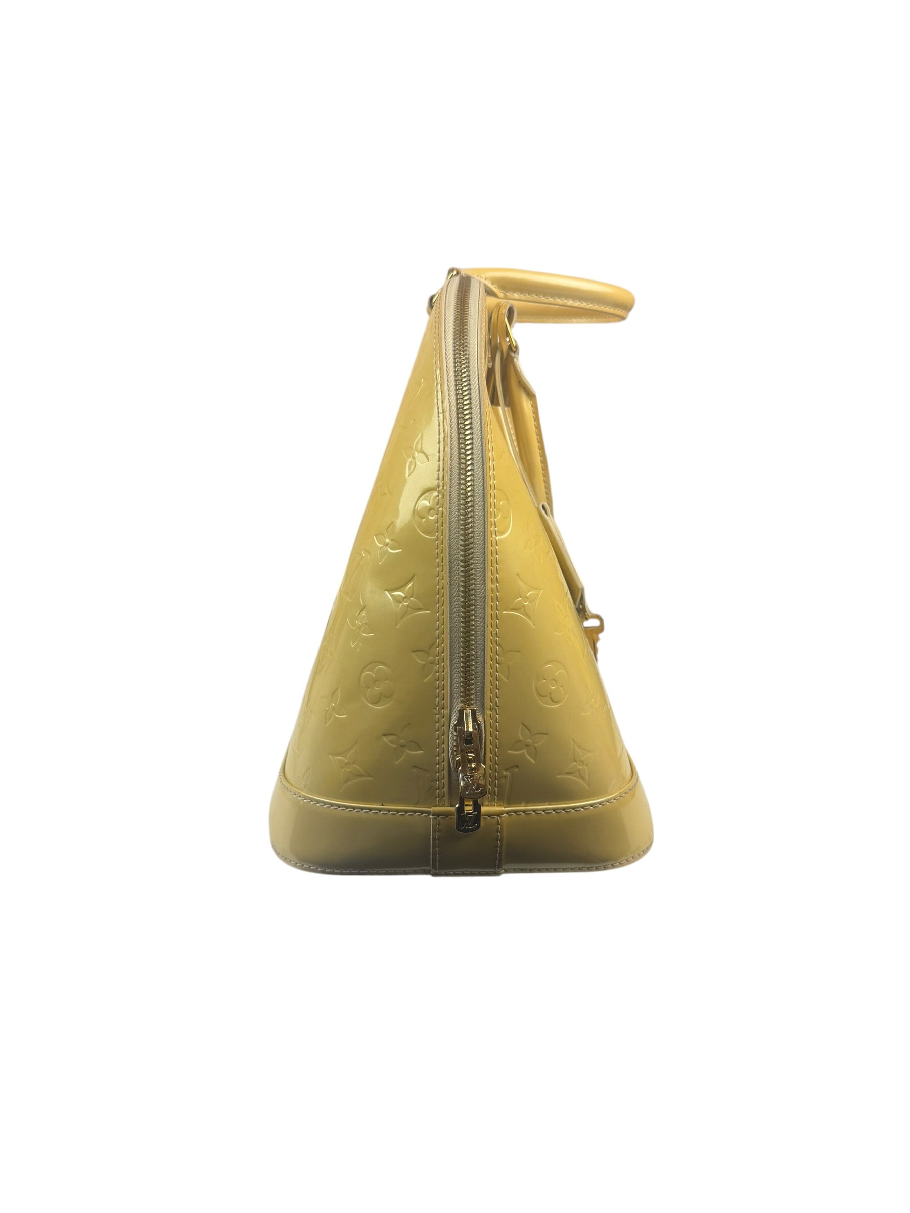 Louis Vuitton Yellow Monogram Vernis Alma Handbag