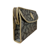 Yves Saint Lauren Vintage Gray Giraffe Printed Leather Clutch