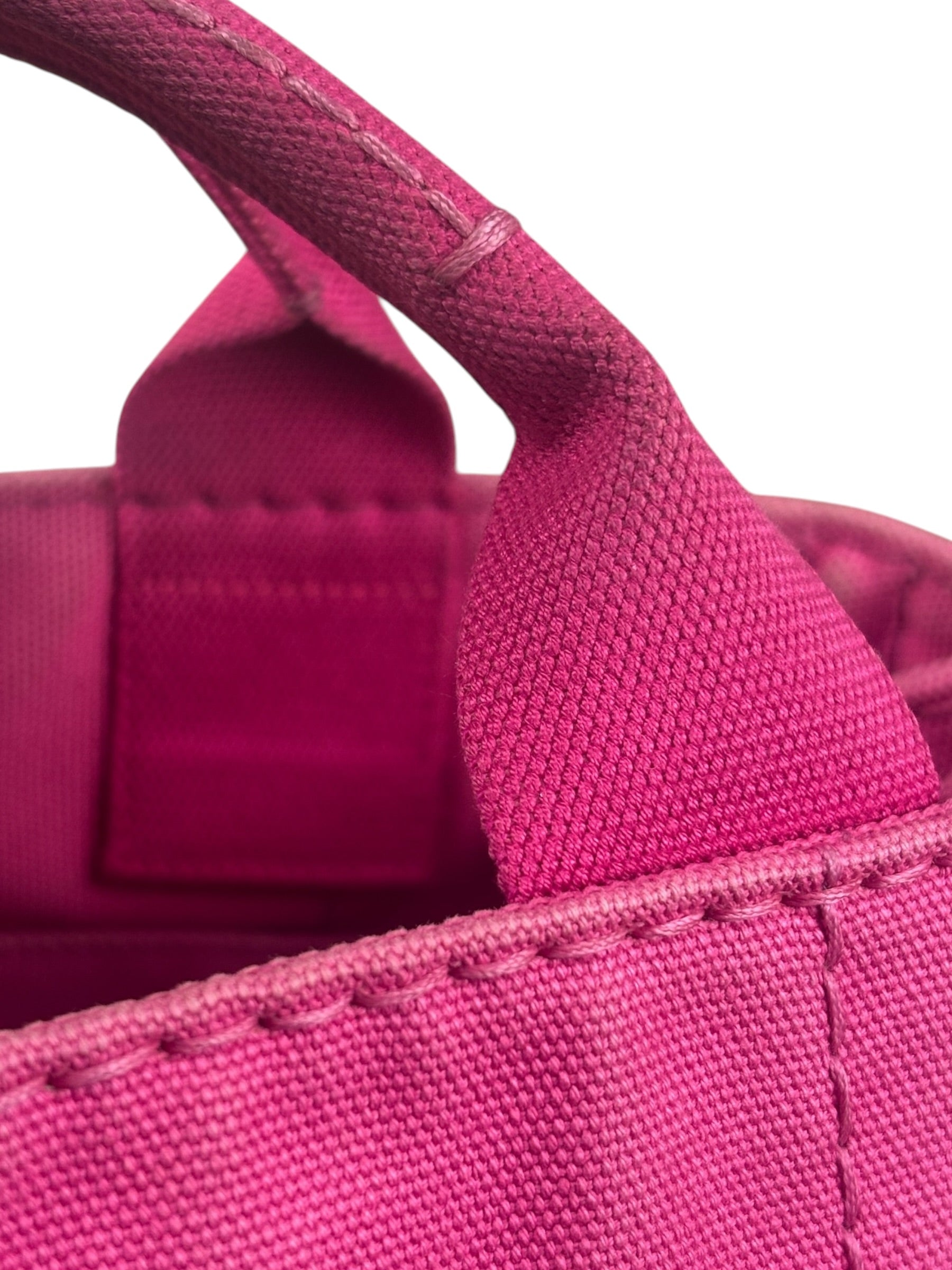 Prada Pink Canvas Canapa Hand Bag