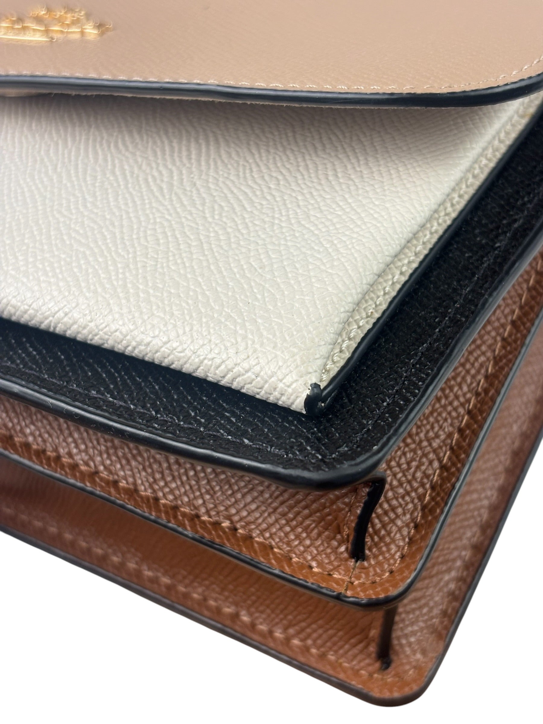 Coach Colorblock Leather Anna Flap Clutch Crossbody Bag