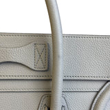 Celine Grey Pebbled Leather Luggage Micro Tote