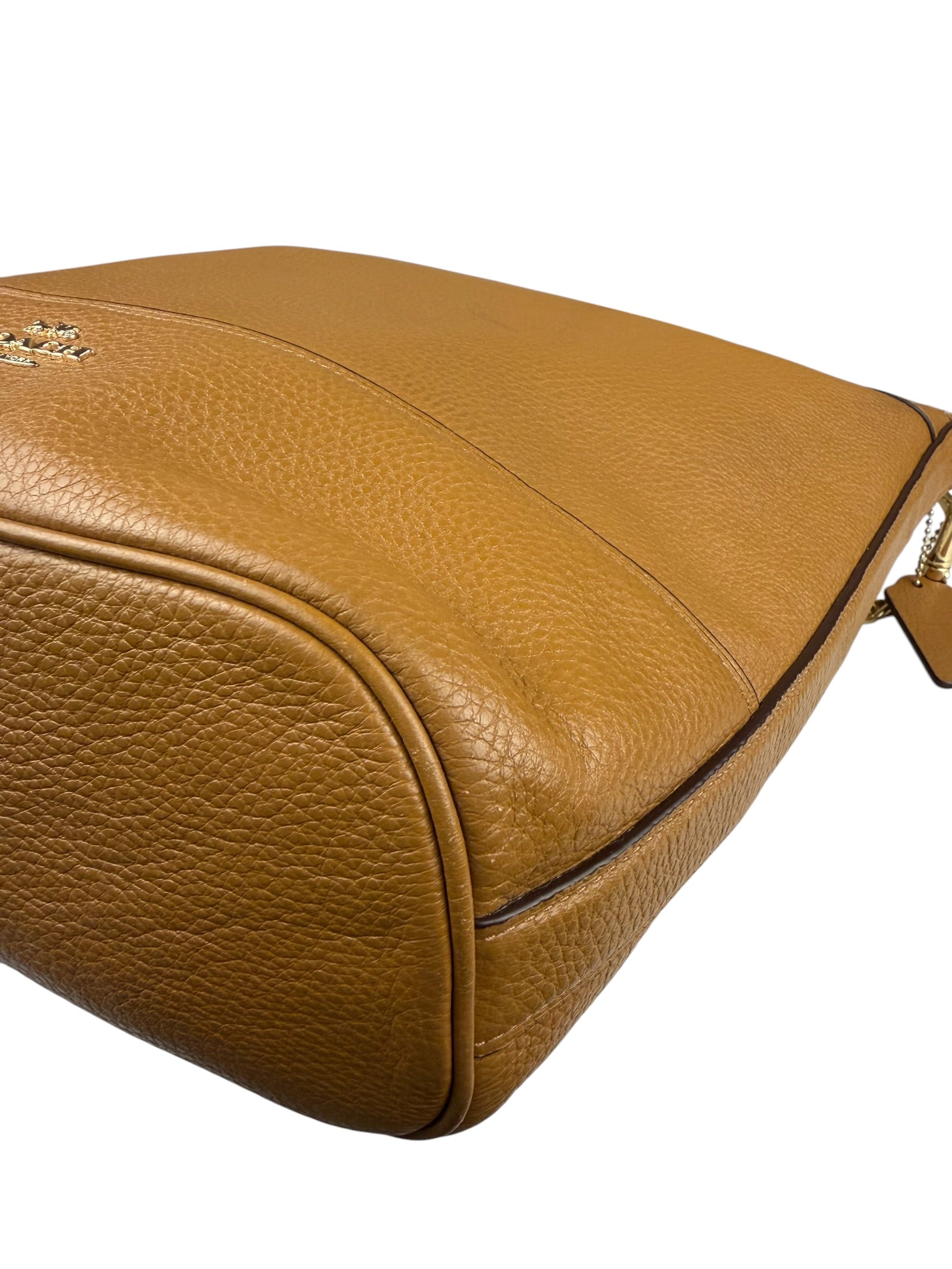 Coach Camel Leather Paxton Bucket Crossbody