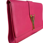Saint Laurent Pink Leather Y Ligne Clutch