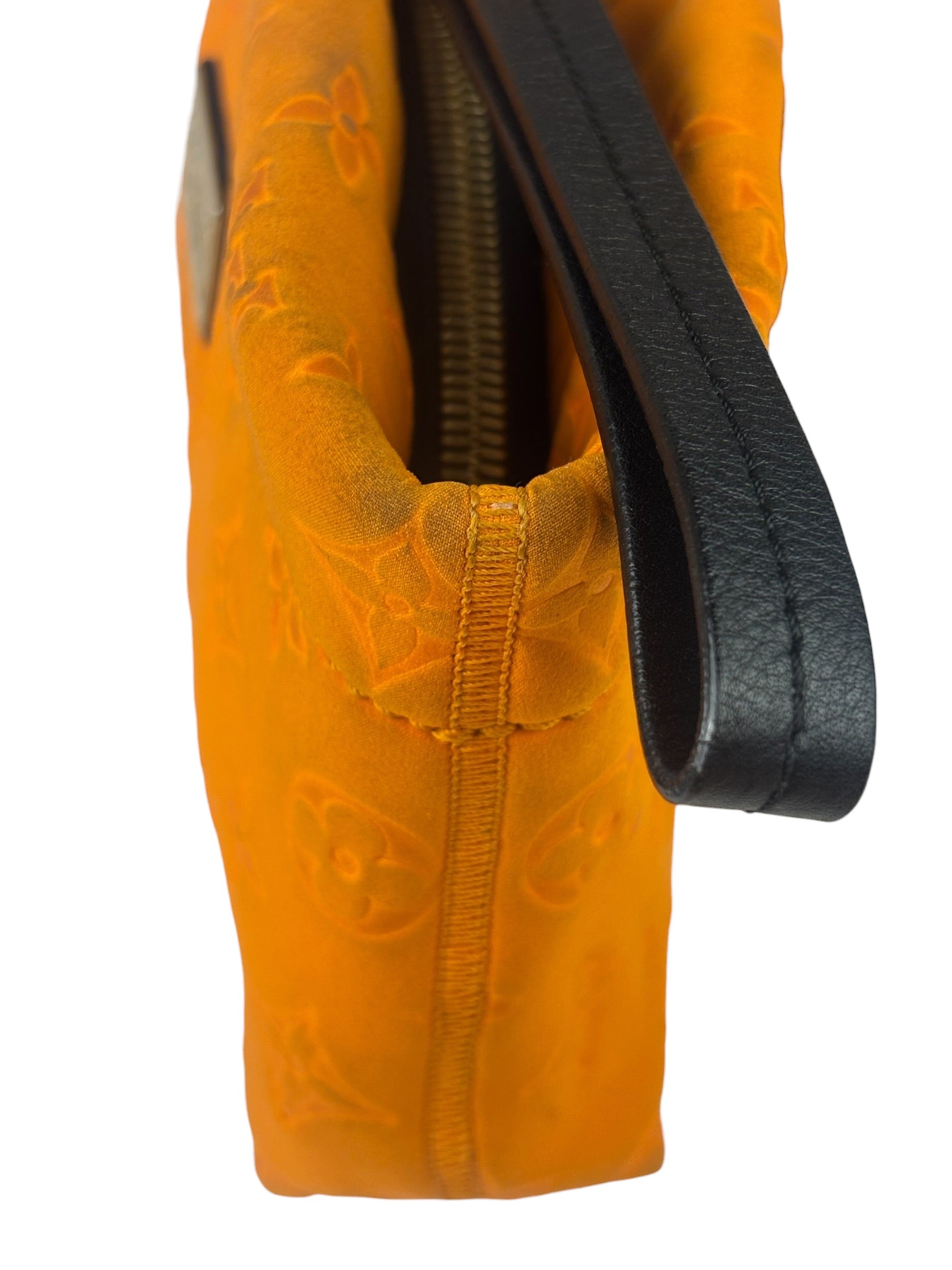 Louis Vuitton Vintage Orange Monogram Neoprene Scuba Clutch