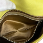 Fendi Yellow Wave Buckle Leather Baguette