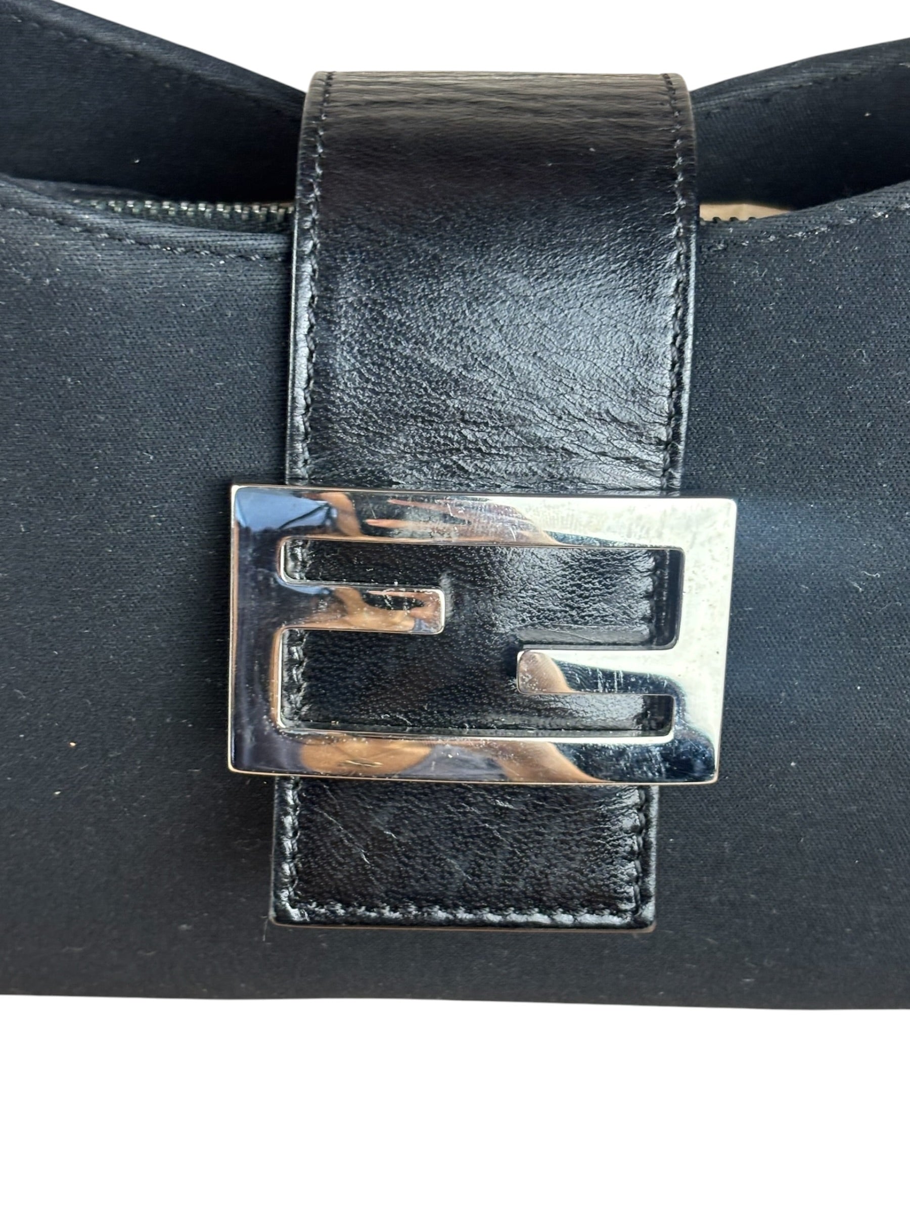 Fendi Black Neoprene Baguette