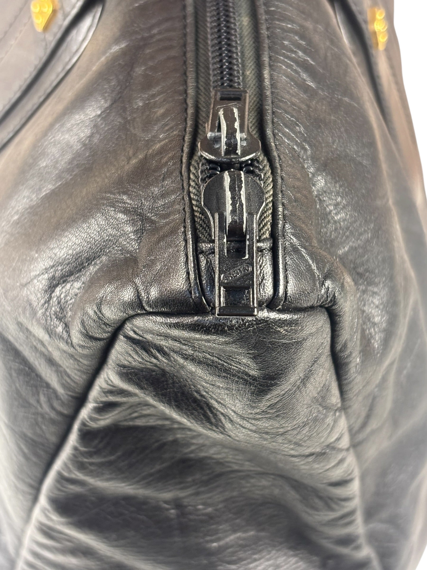 Loewe Vintage Black Calfskin Carryall Handbag