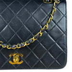 Chanel Black Quilted Single Flap Bag 1988