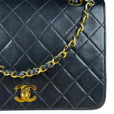 Chanel Black Quilted Single Flap Bag 1988