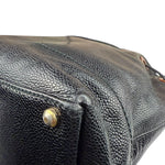 Chanel Black Caviar CC Drawstring Tote Bag 2002