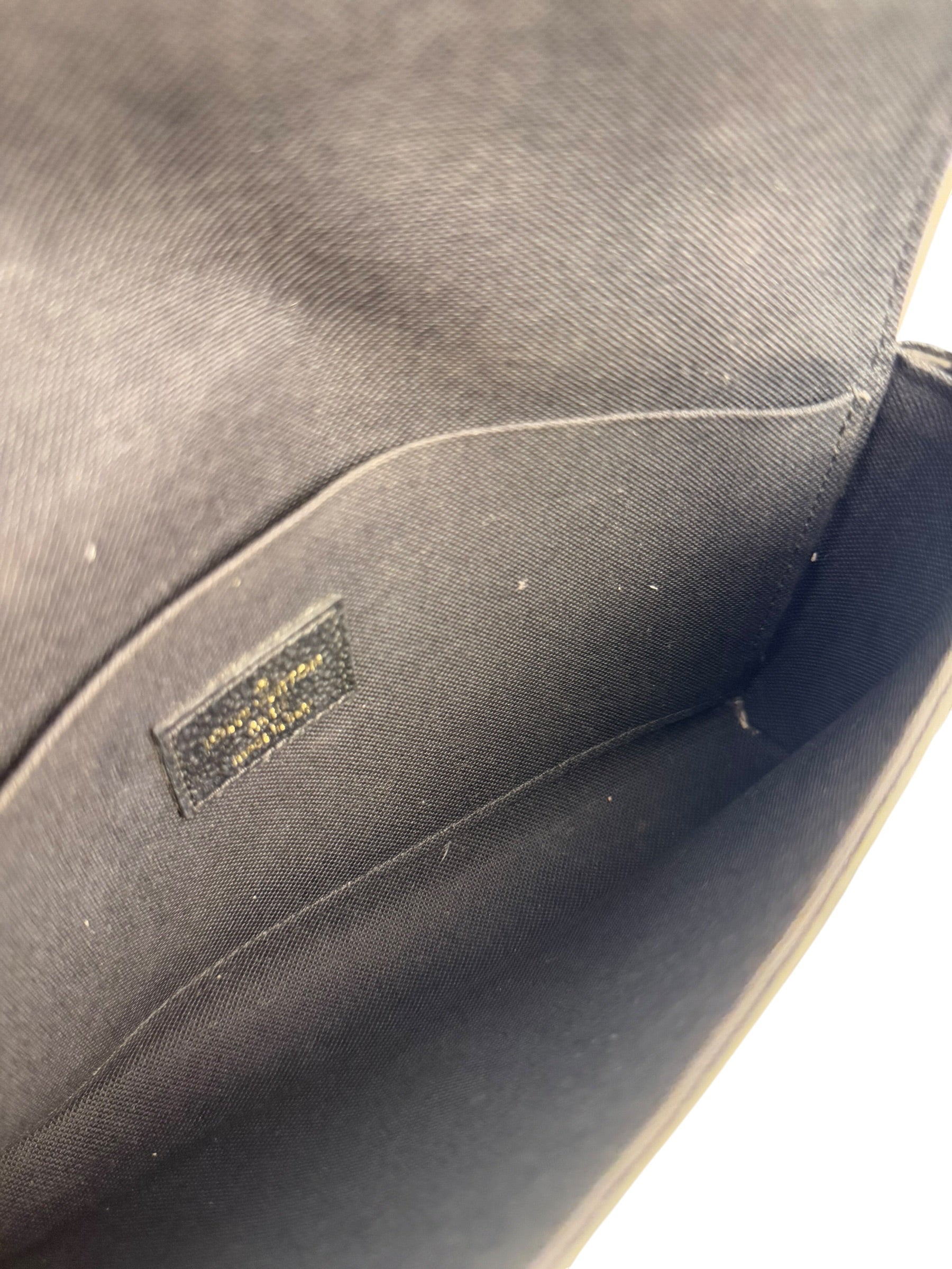 Louis Vuitton Black Leather Monogram Felicie Pochette