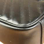 Gucci Black Leather GG Logo Marmont Noir Matelasse Shoulder Bag