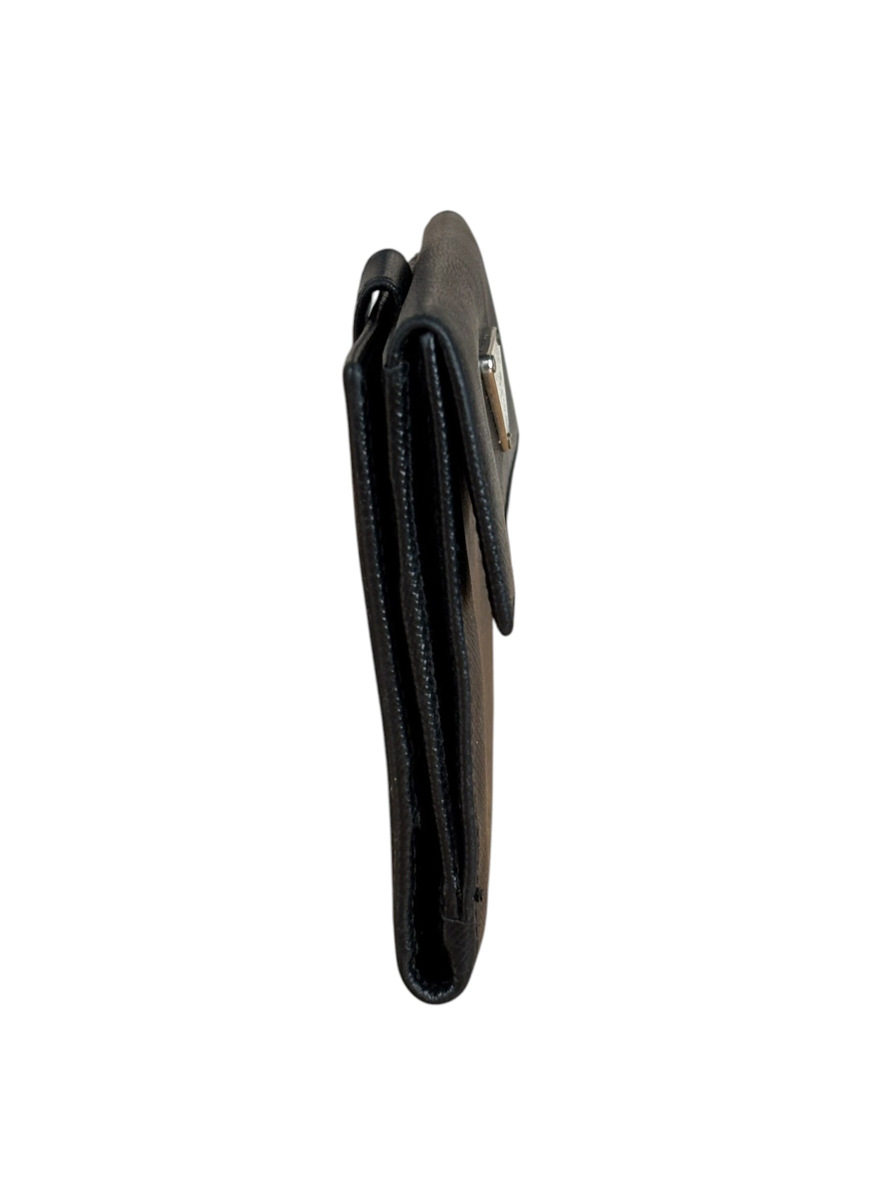 Prada Black Saffiano Leather Compact Wallet
