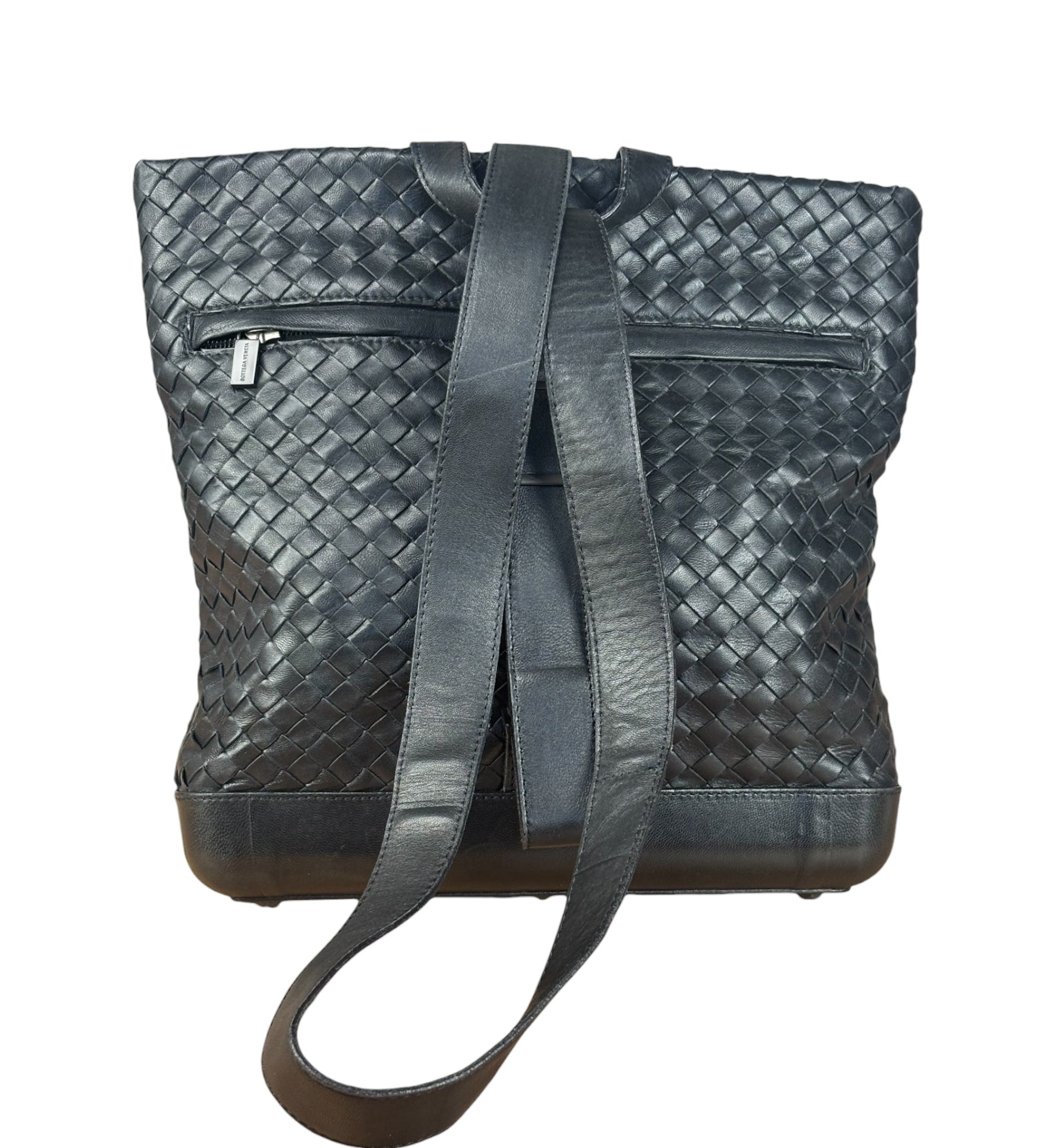 Bottega Veneta Black Intrecciato weave Shoulder bag