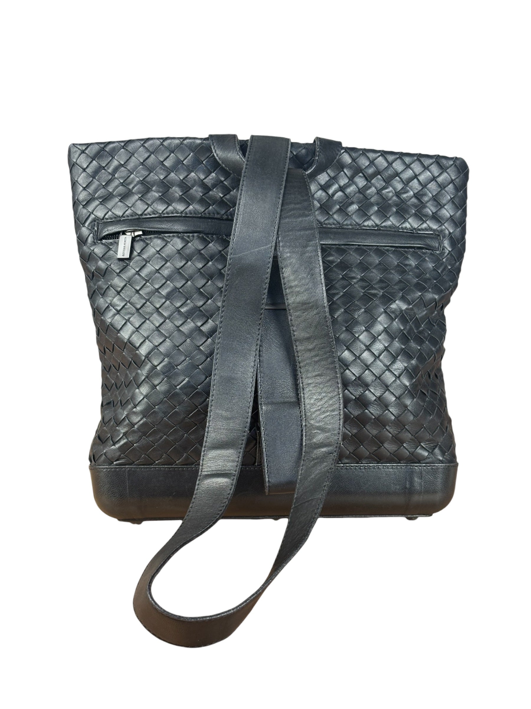 Bottega Veneta Black Intrecciato weave Shoulder bag