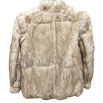 Imagnin Vintage Beige/Cream Rabbit Fur Coat