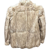 Imagnin Vintage Beige/Cream Rabbit Fur Coat