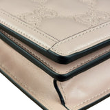 Gucci Light Pink Leather GG Matelasse Chain Wallet