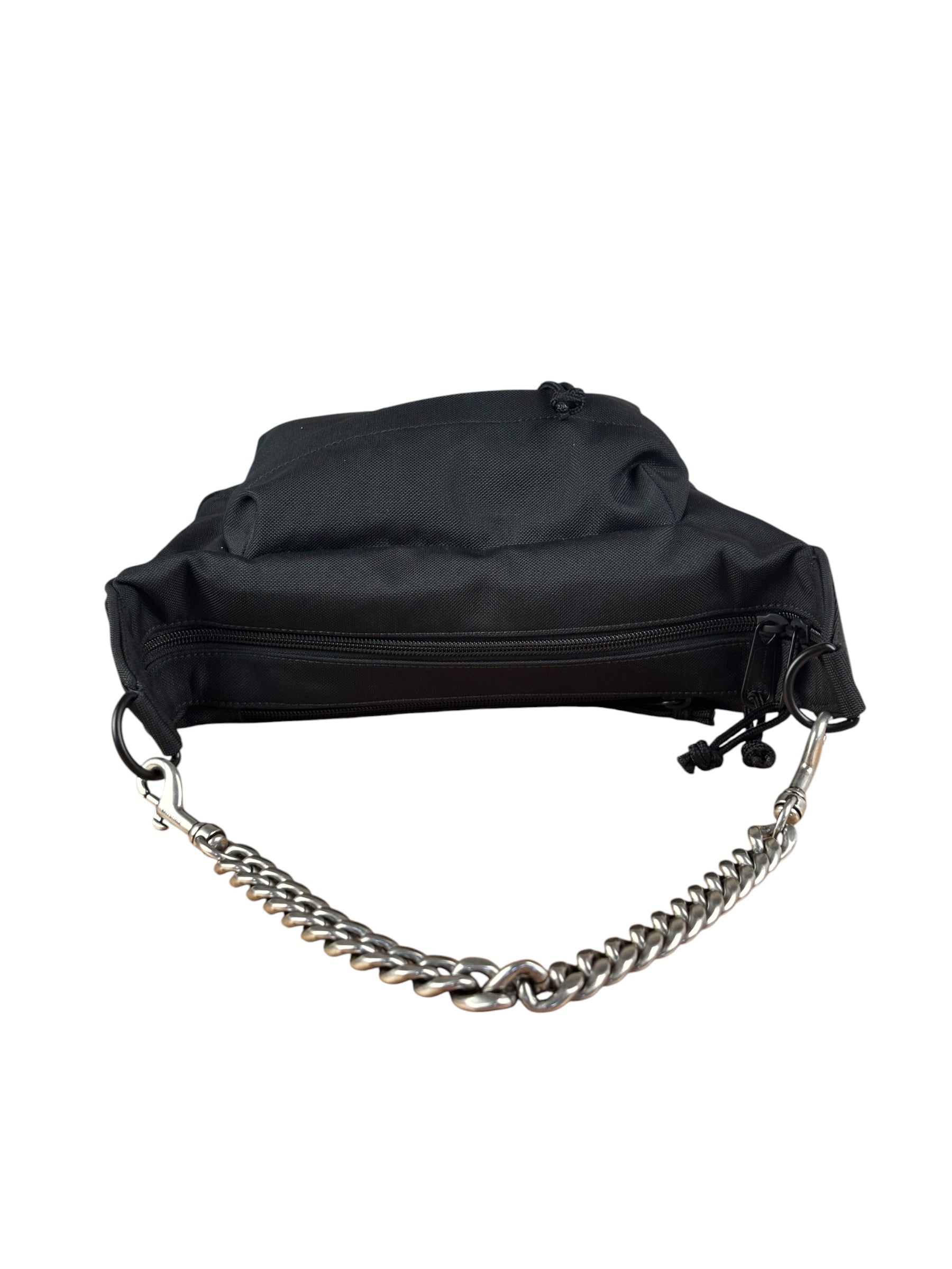 Balenciaga Black Nylon Chain Shoulder Bag