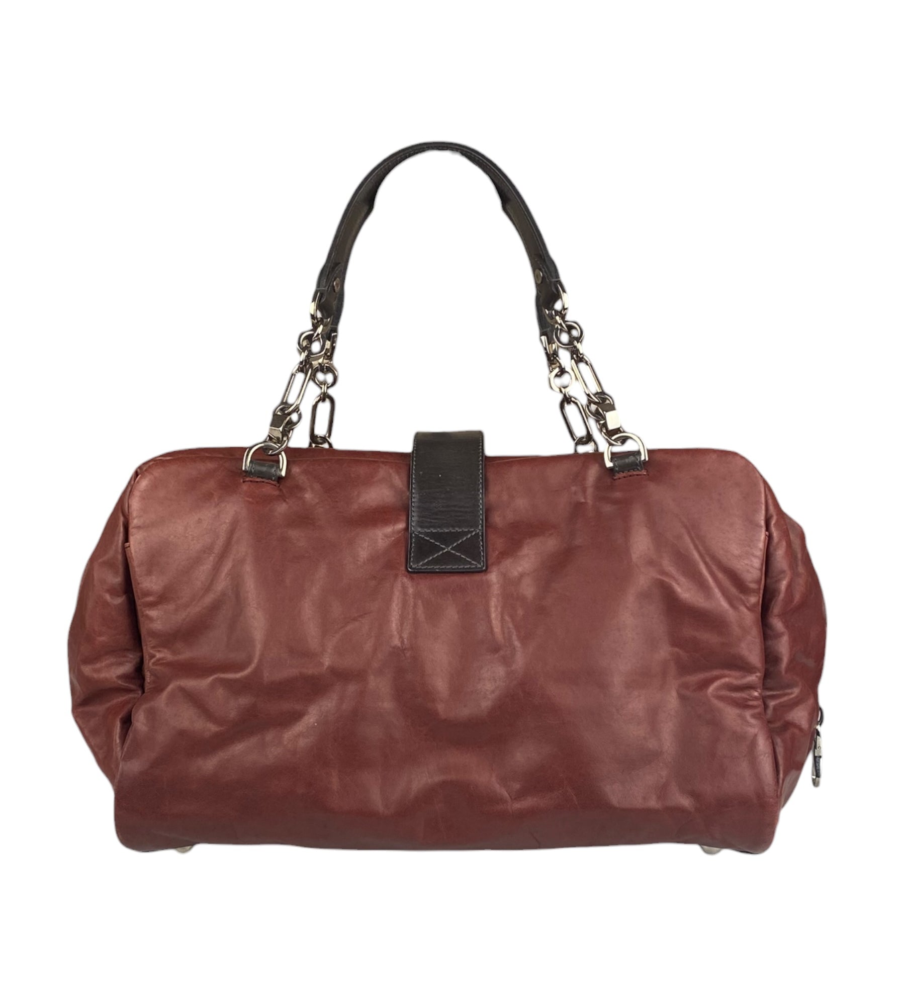 Loewe Vintage Maroon Roller Shoulder Bag