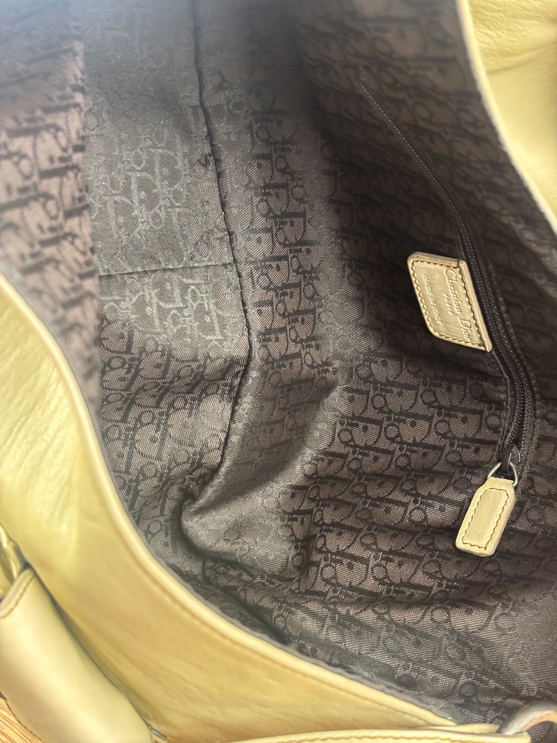 Christian Dior Vintage Beige Marrakech Medium Shoulder Bag