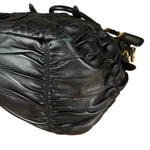 Prada Nappa Leather Ruffle Hobo Shoulder Bag