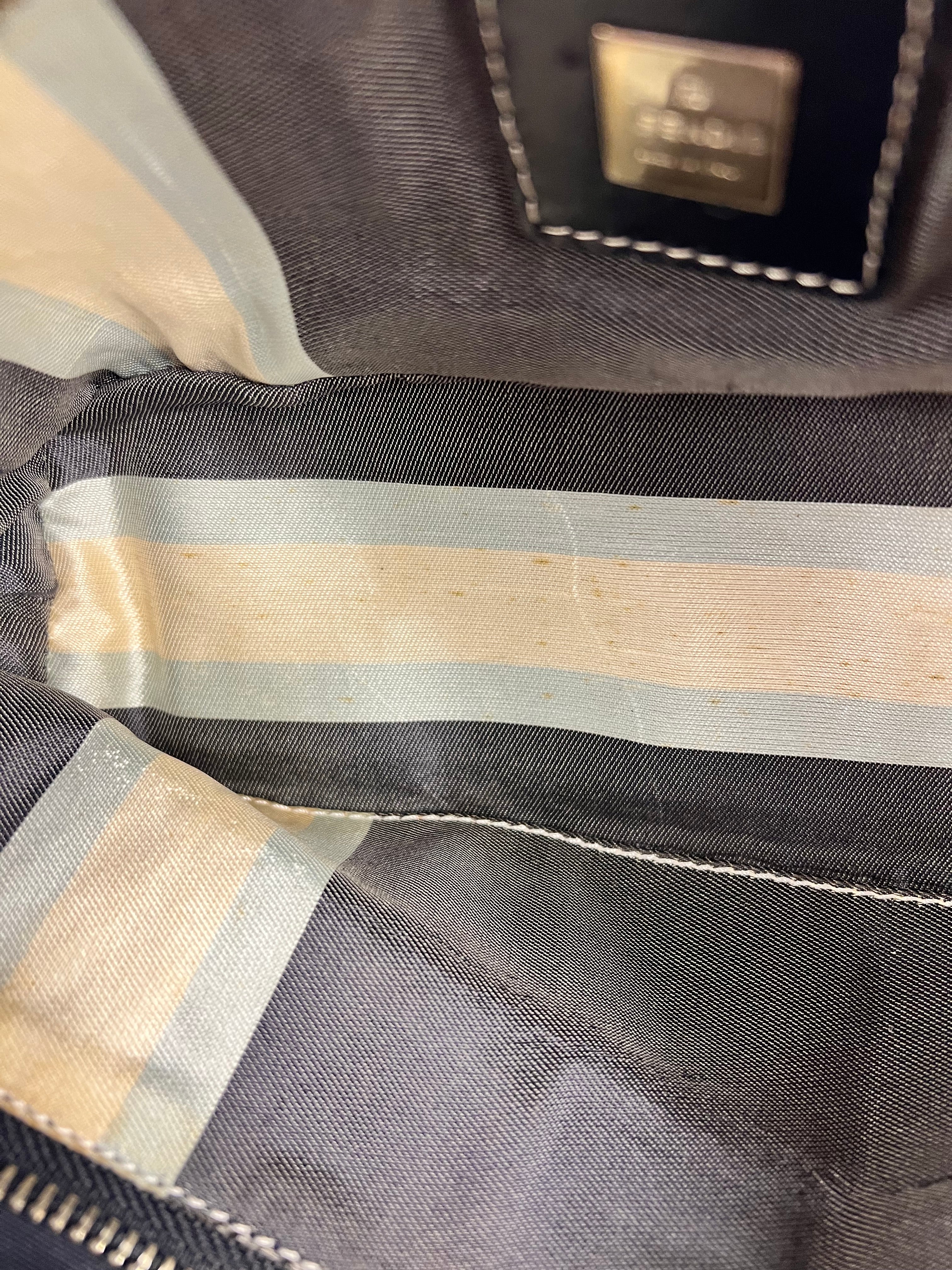 Fendi Vintage Navy Wave Buckle Pochette