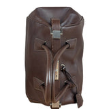Prada Brown Leather Madras Cerniera Doctor Handbag