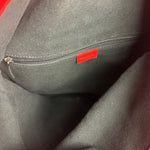 Burberry Red Leather Haymarket Check Shoulder Bag