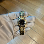 Gucci Gold Plated Link Black Dial