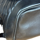 Gucci Black Chevron Leather Backpack