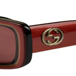 Gucci Maroon Rectangle Frame Sunglasses