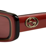 Gucci Maroon Rectangle Frame Sunglasses