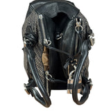 Chloe Black Tweed Leather Paddington Shoulder Bag