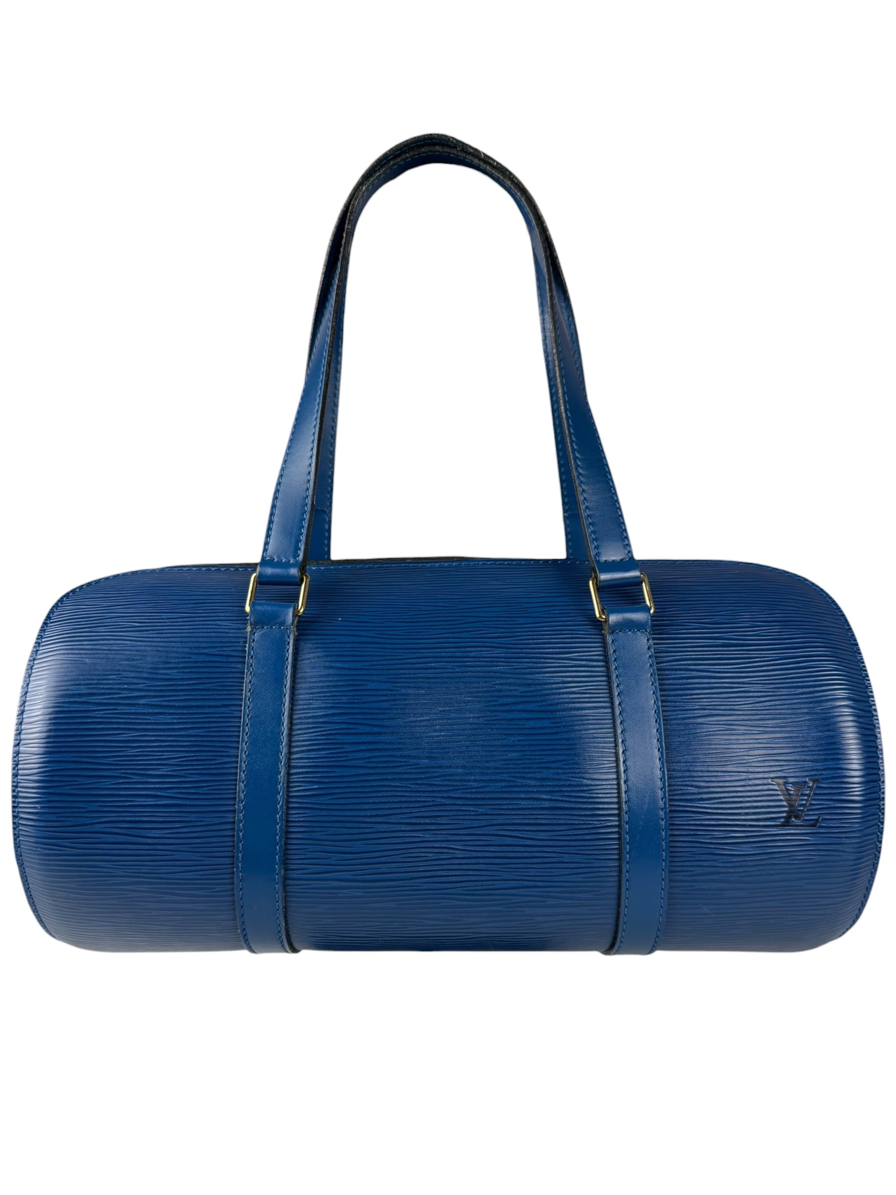 Louis Vuitton Blue Epi Soufflot Handbag
