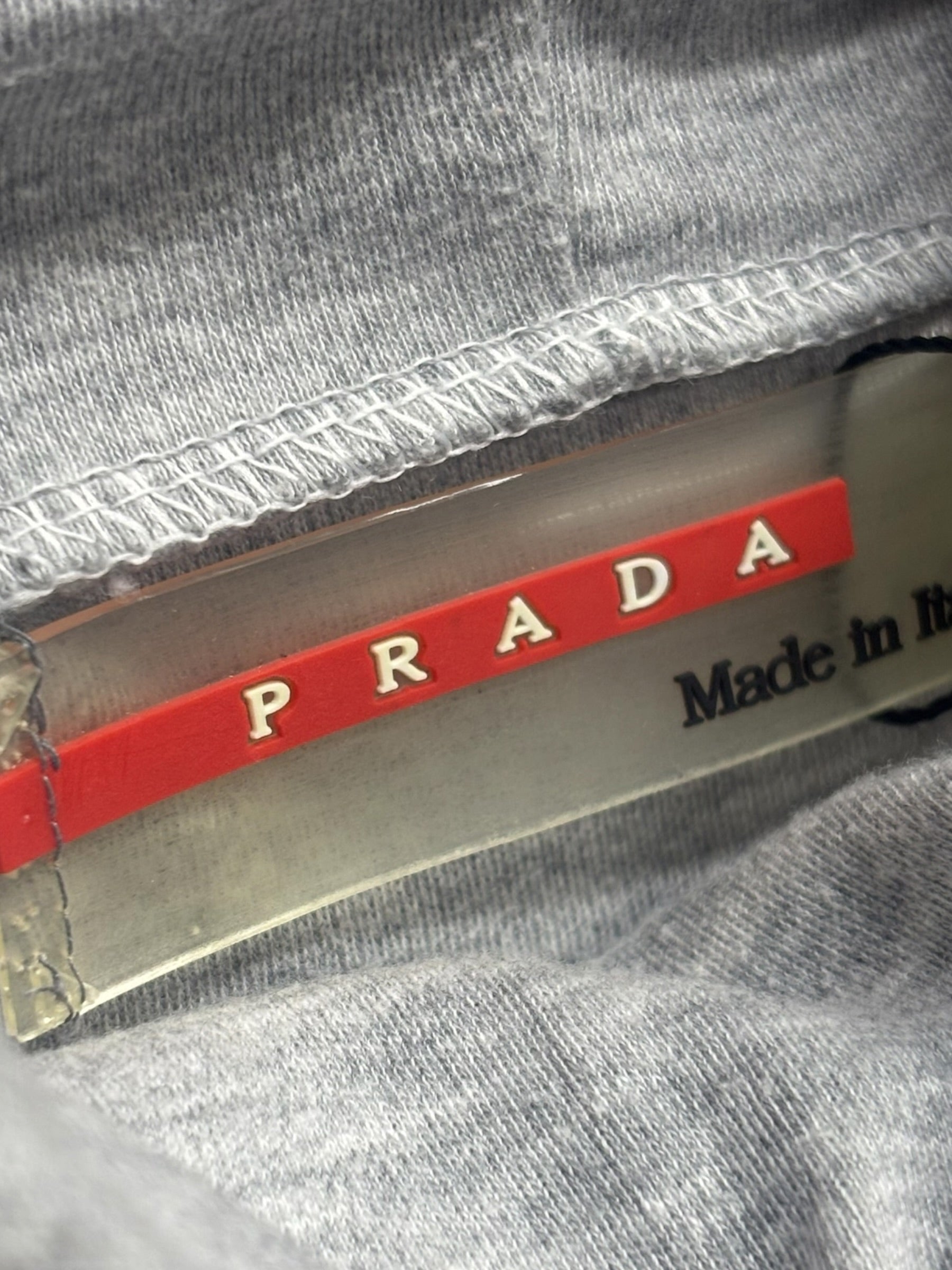 Prada Grey Long Sleeve High Neck Top