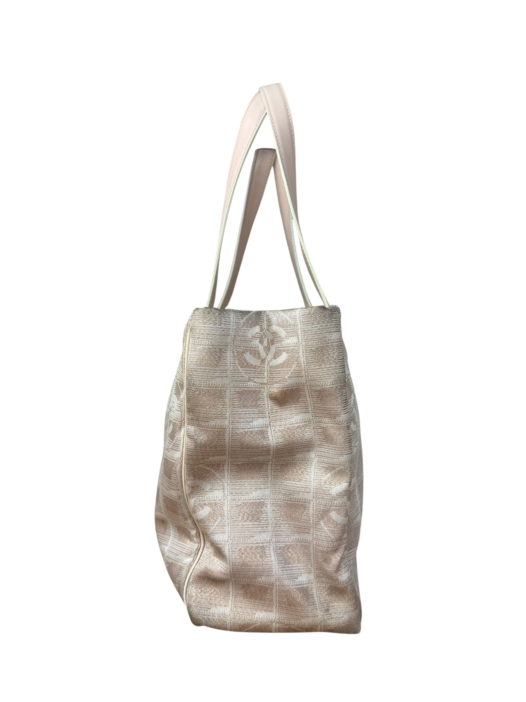Chanel Pink Metallic Travel Line Tote