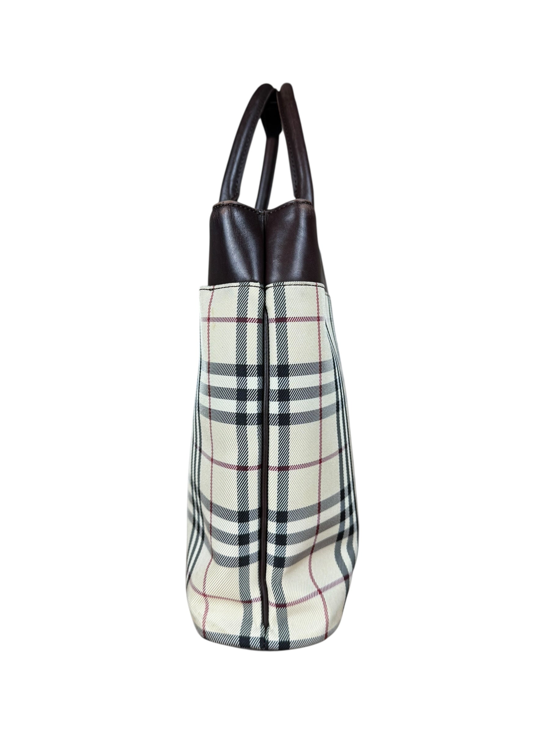 Burberry Vintage Canvas Nova Check Tote