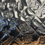 Chanel Metallic Silver Patent Leather Lucky Symbols Embossed Pochette 2007