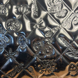 Chanel Metallic Silver Patent Leather Lucky Symbols Embossed Pochette 2007