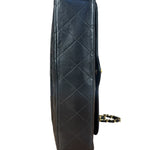 Chanel Black Quilted Two-Toned CC Double Flap Bag 90s