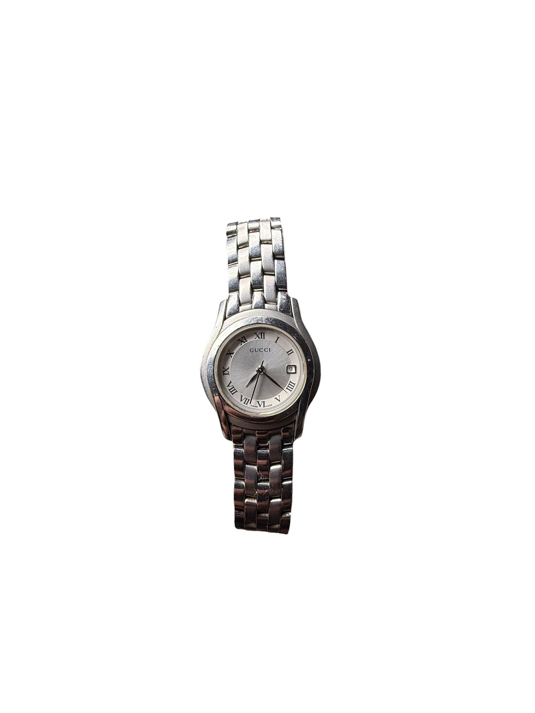 Gucci 5500L Silver Roman Dial