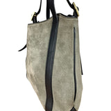 Loewe Suede Anagram Shoulder Tote Olive