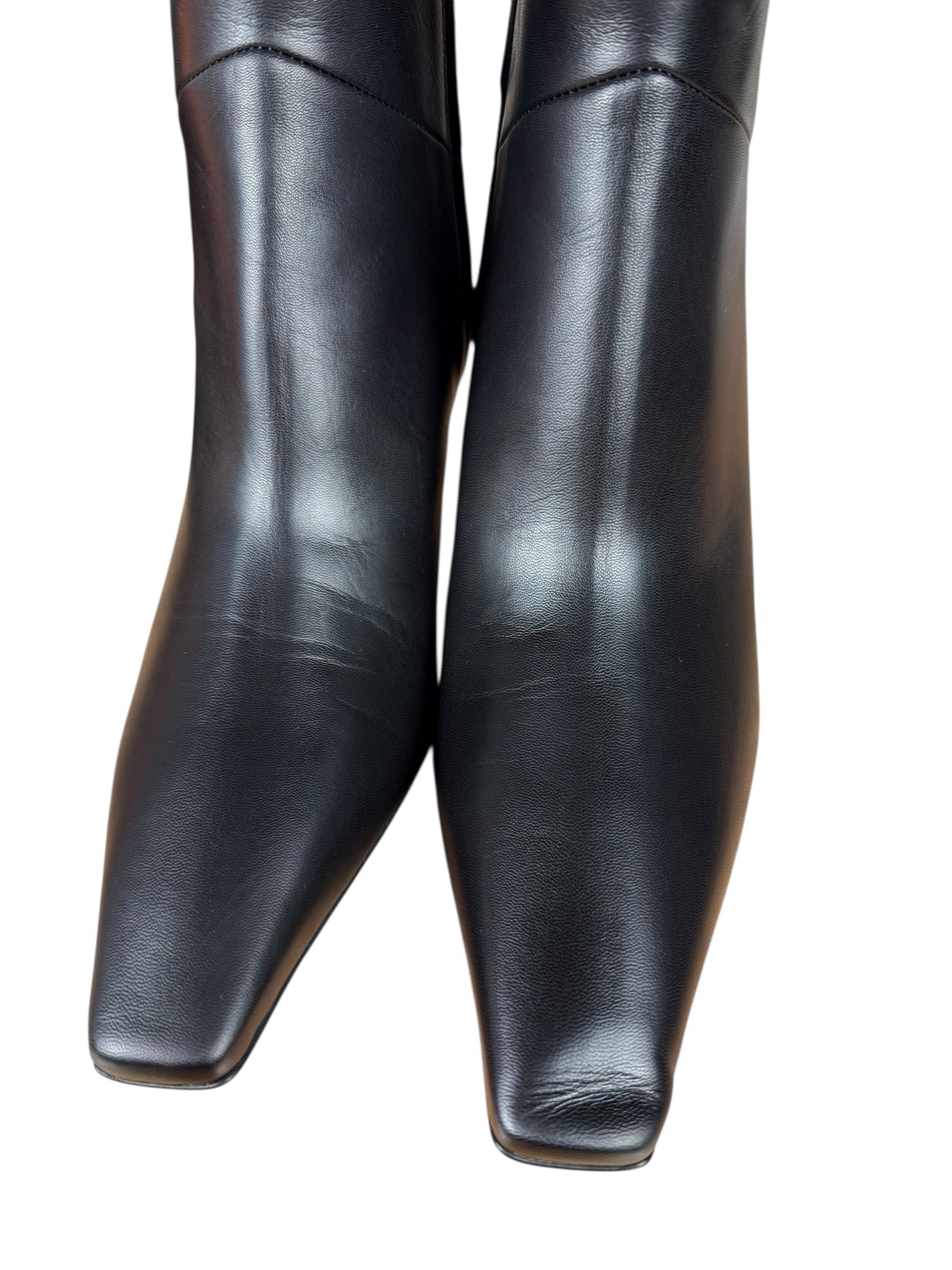 Gucci Black Leather Heel Boots