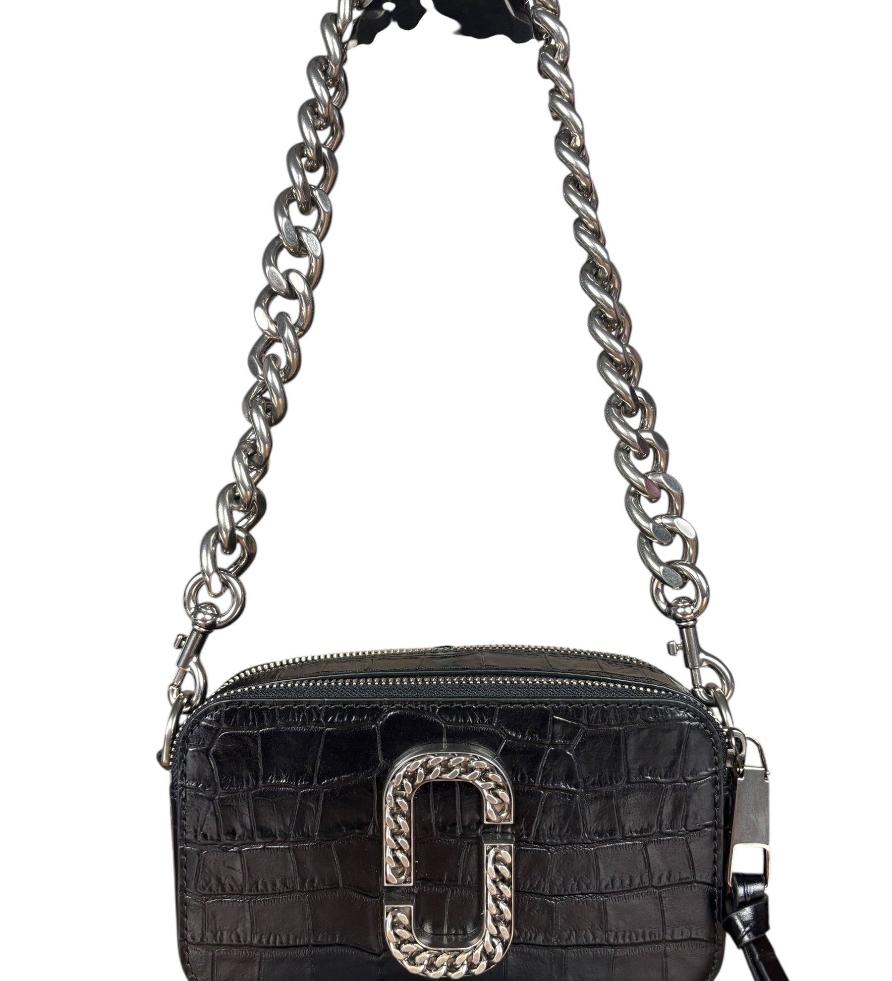 Marc Jacobs Croc Snapshot Crossbody Bag