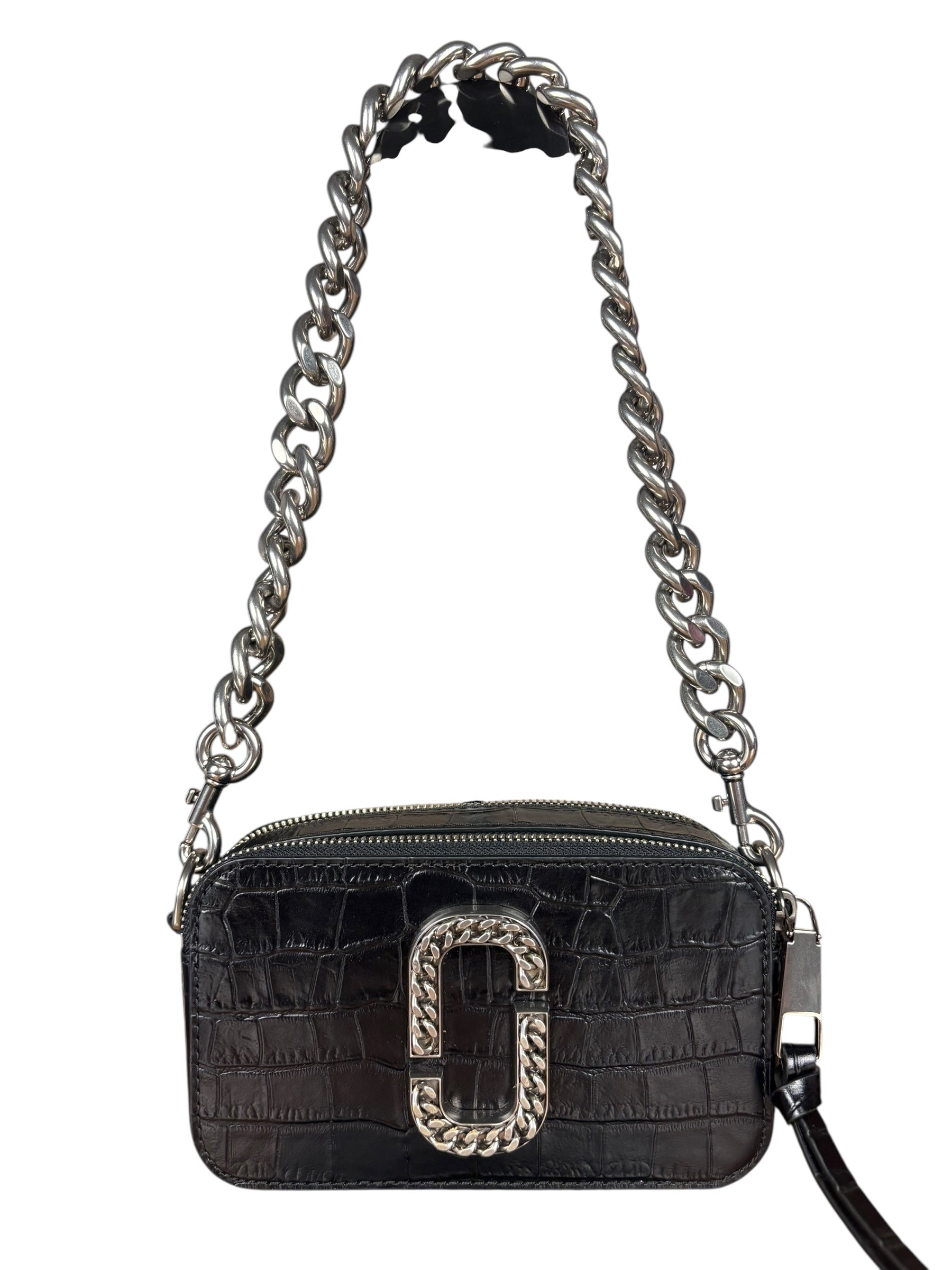 Marc Jacobs Croc Snapshot Crossbody Bag