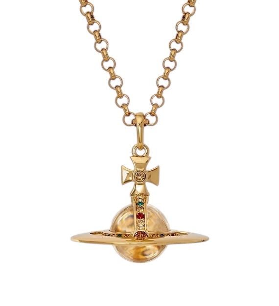Vivienne Westwood Gold 3D Mini Orb Necklace