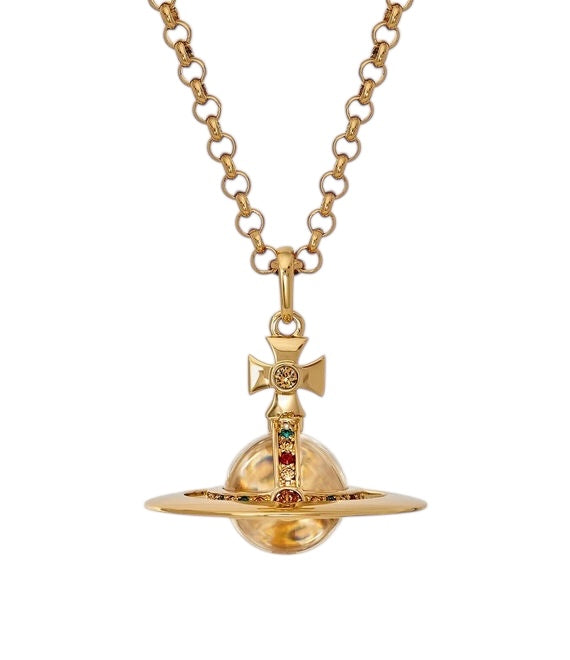 Vivienne Westwood Gold 3D Mini Orb Necklace