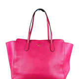 Gucci Hot Pink Pebbled Leather Swing Tote