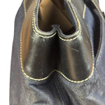 Chanel Vintage Denim/Black Leather CC Turn-Lock Tote Bag 2001